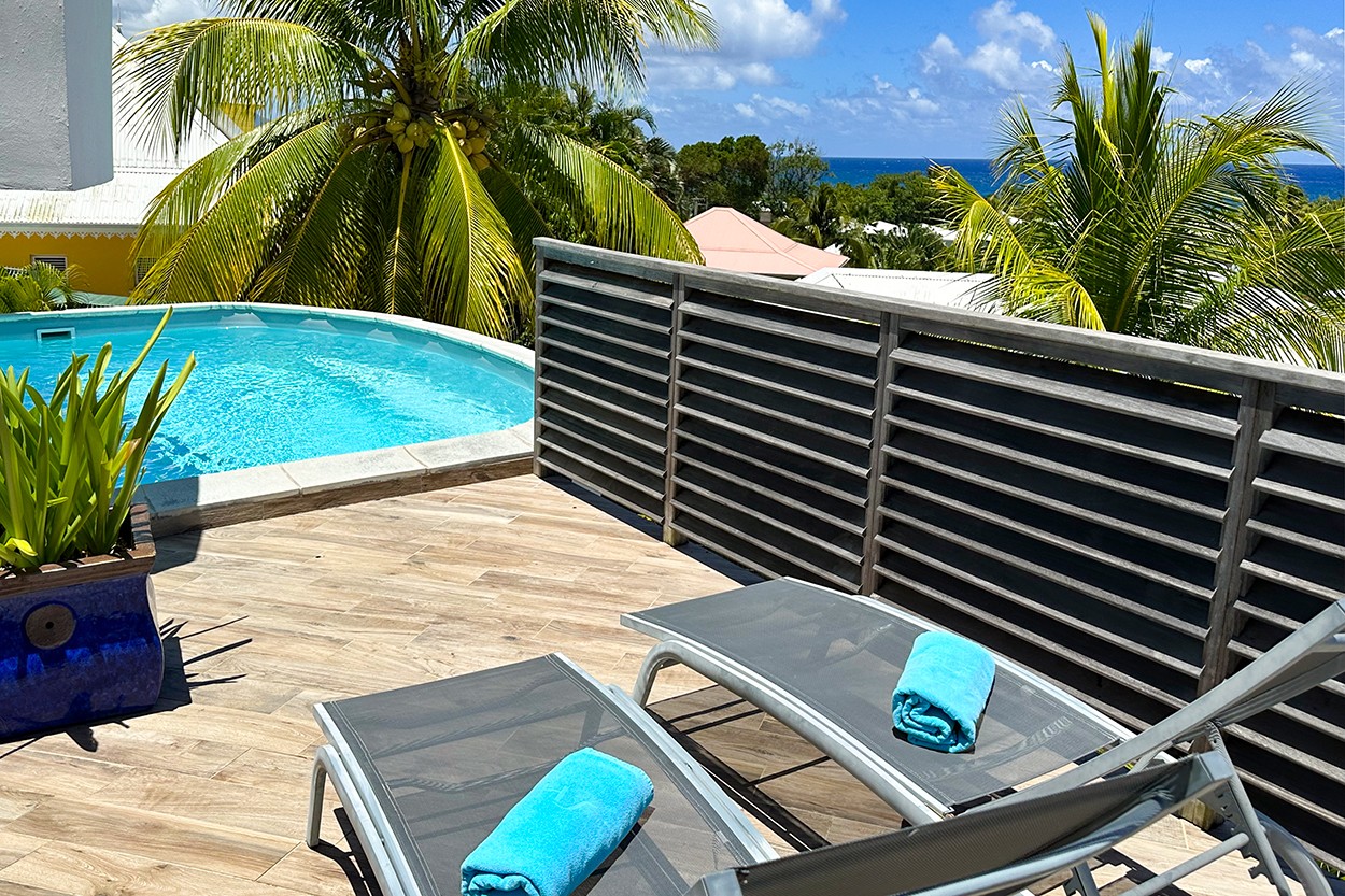 THE DIAMOND BAS villa location Diamant Martinique 1 chambre vue mer piscine