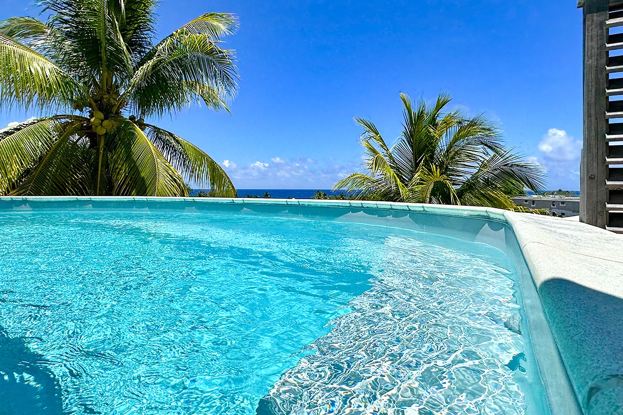 THE DIAMOND 2 chambres bas villa location Martinique Diamant vue mer piscine