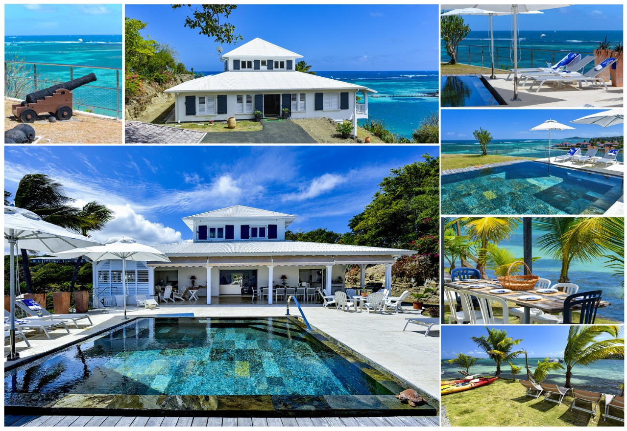 Exceptionnelle VILLA d'ESTE location de standing Martinique accès privé à la mer le François
