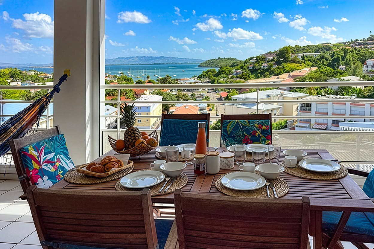 KAÏ NOU F4 location Martinique Anse Mitan vue mer piscine