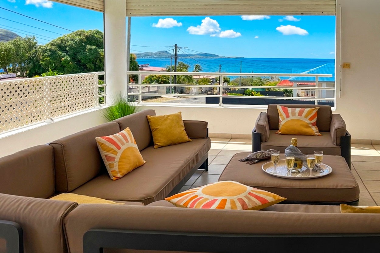 Superbe location T3 Sainte Luce Martinique vue mer 4 personnes