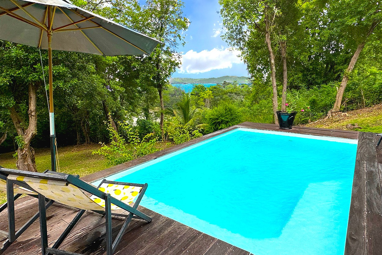La MAISON dans la FORET location Martinique le Robert ponton piscine vue mer