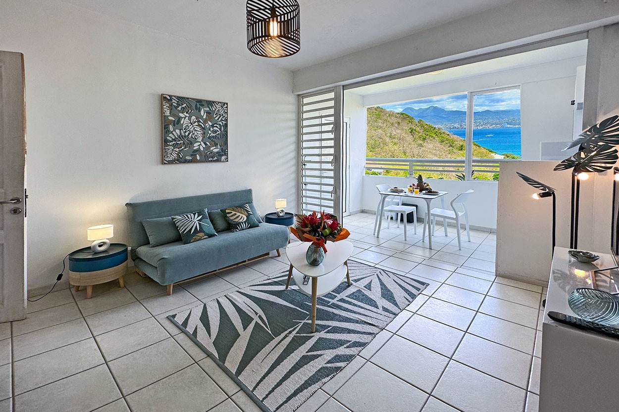 Studio Lagon PASSE MON TEMPS location Trois ilets Martinique Vue Mer