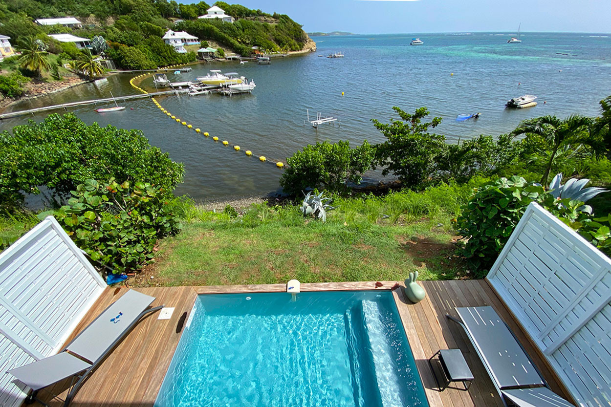 LAGON TROPICAL Duplex 133 dans résidence hôtelière de luxe, location Martinique le Cap Est François